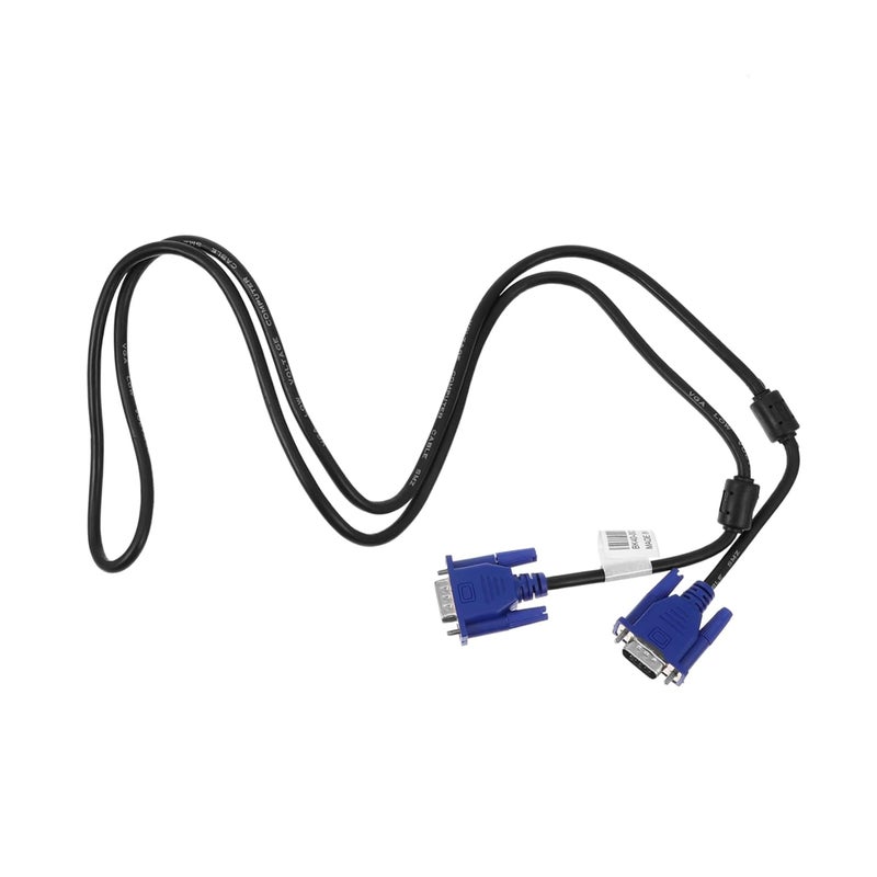 Healifty 2pcs Durable VGA Cable Extension Cord for Laptop Monitor Projector with Heat Resistant PE Cover - Image 1